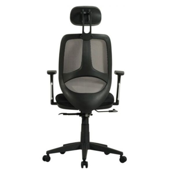 Кресло оператора BRABIX Saturn ER-400, с подголовником, комбинированное чёрное/серое