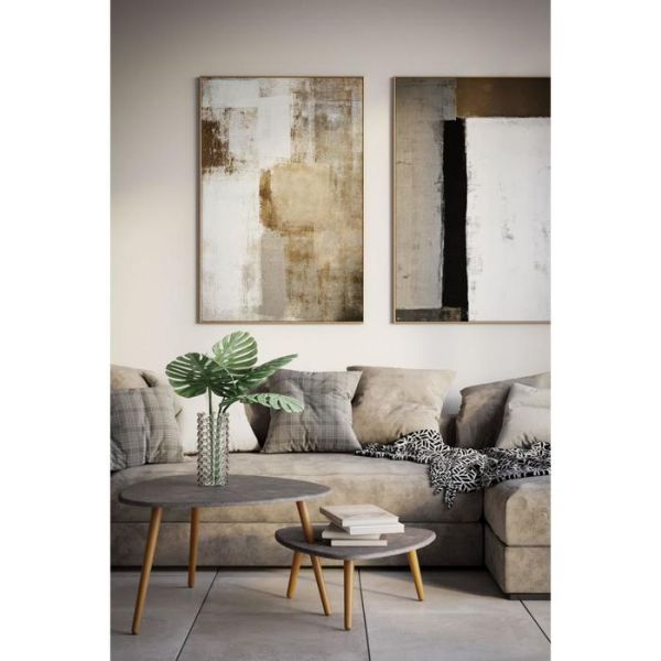 Комплект из двух журнальных столов «Стилгрей», 1200 ? 780 ? 455 мм, цвет белый