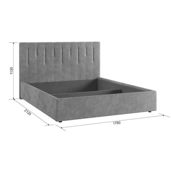 Каркас кровати Кристи 1600х2000 экокожа белая