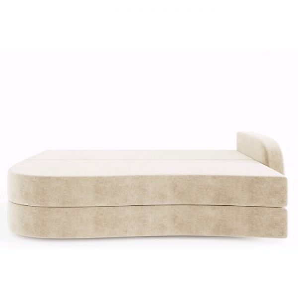 Диван прямой «Гитара», еврокнижка, ППУ, велюр, локоть правый, цвет селфи 01