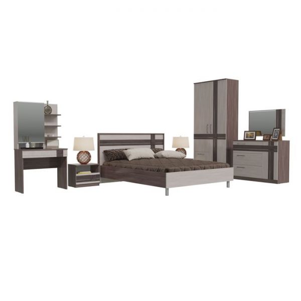 Комод с дверкой и тремя ящиками ПРЕЗЕНТ Бодега темный/светлый МДФ бодега темный