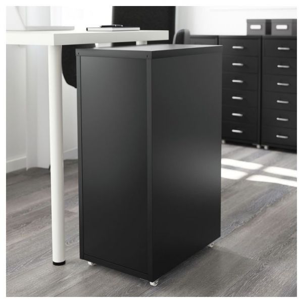 Тумба с ящиками на колёсах, цвет чёрный ХЕЛЬМЕР