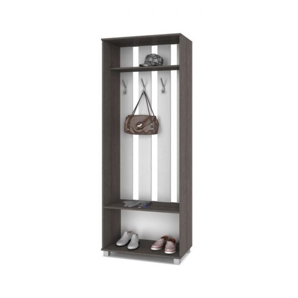 Прихожая Карина К73 800x420x2100 4 крючка Анкор темный/светлый