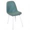 Стул «Сиена», каркас металл белый, велюр ментол