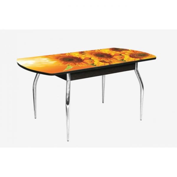 Стол раздвижной «Грация 2», 1200(1550) ? 800 ? 750 мм, глянец, хром, цвет венге/183736490