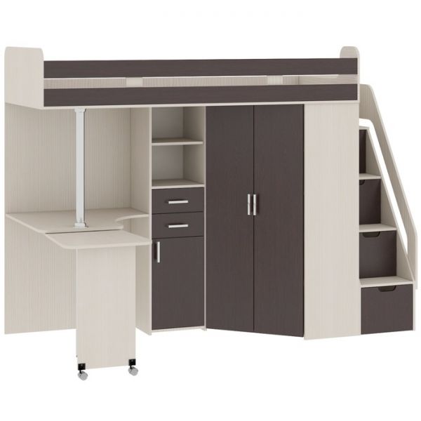 Кровать Карамель 77-03 2248х836/1335х1786  Сосна карелия/Бодега тёмный