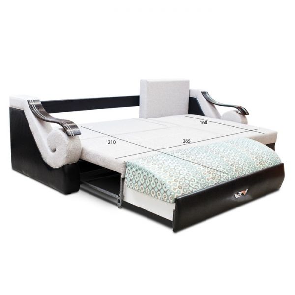 Диван «Дубаи 2» с оттоманкой, ППУ, правый угол, цвет монтана 273 / астор 900 / султан блю