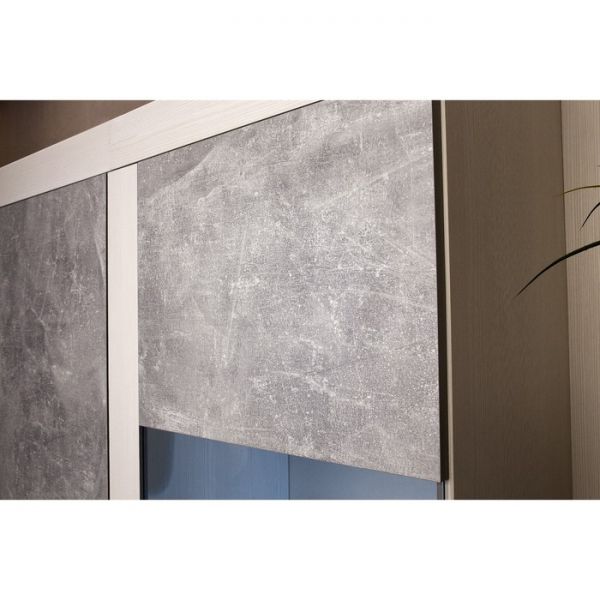 Витрина низкая «Леон 2», 560 ? 389 ? 1758 мм, цвет ясень анкор светлый / ателье светлый