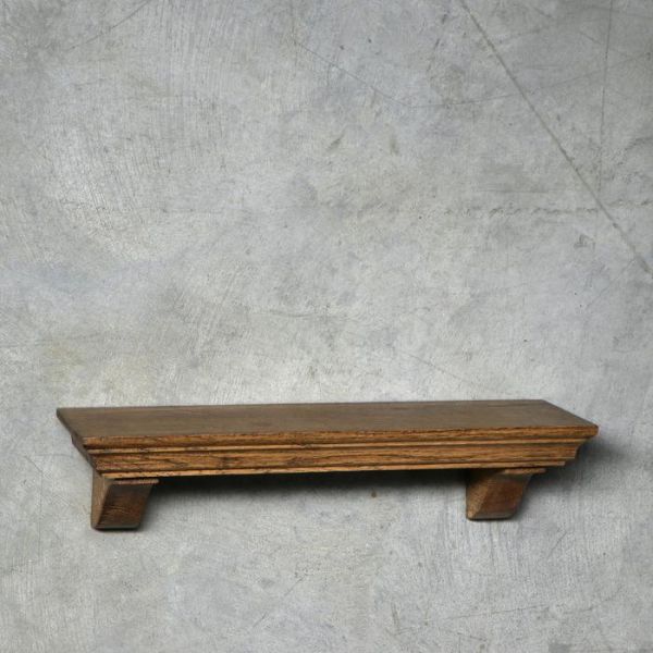 Полка интерьерная из массива ясеня "Классическая", 50 х 15 см, цвет темный орех