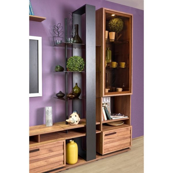 Стеллаж Nature 25, 556 ? 397 ? 2116 мм, цвет гаскон пайн / чёрный