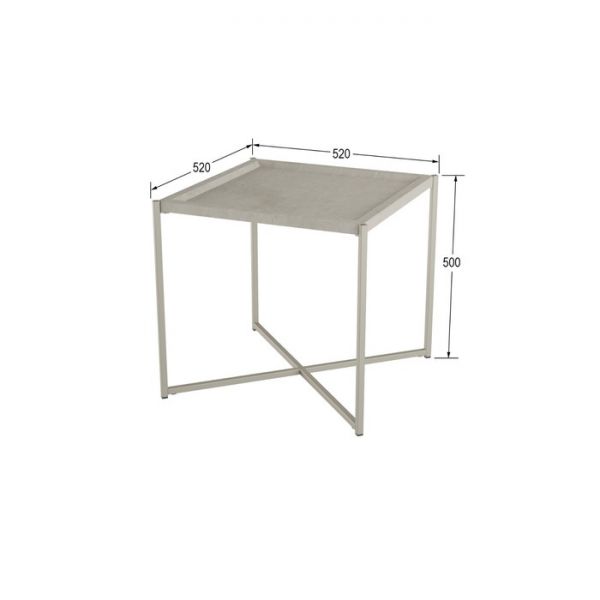 Стол журнальный «Стефан», 520 ? 520 ? 500 мм, цвет серый мрамор