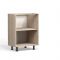 Шкаф напольный укороченный Анжелика 600х290х820 Дуб молочный/Ясень