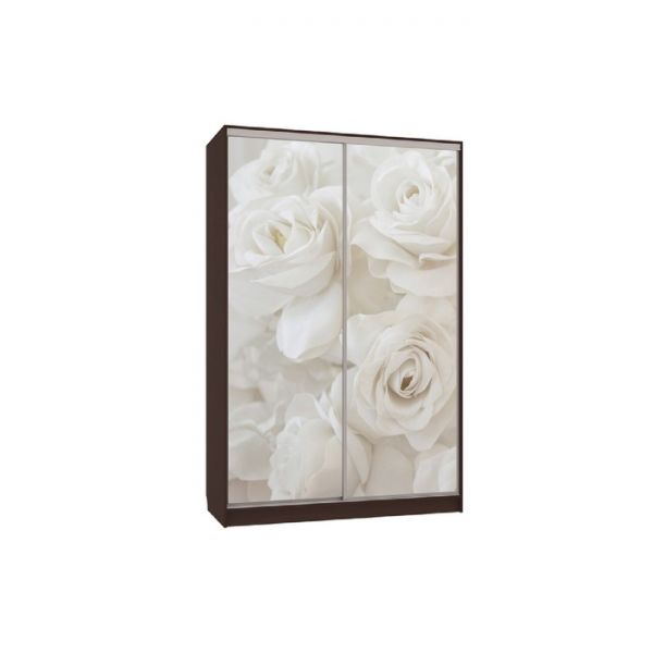Шкаф-купе "Гранд 7-600 розы", 1500x600x2300, Венге