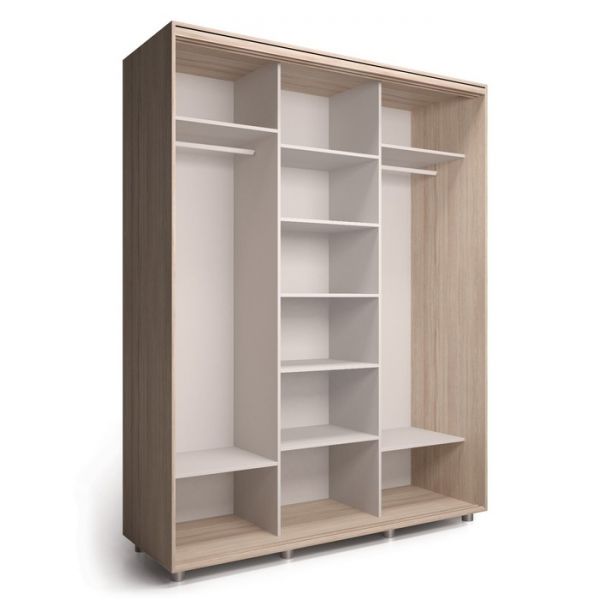 Шкаф-купе Удачный 2 зеркала 2370х600х2300 Венге Темный