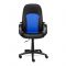 Кресло PARMA экокожа, черный/синий 36-6/36-39