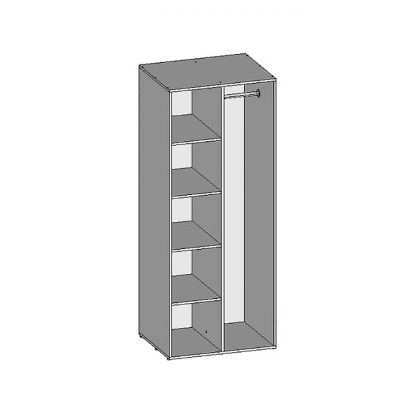 Шкаф универсальный НШ-20, 760 ? 600 ? 1890 мм, белый шагр