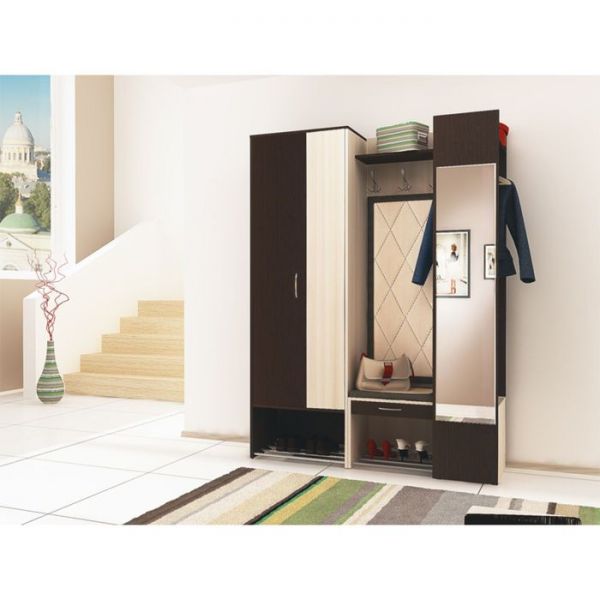 Прихожая Ольга 2 Ясень шимо светлый/венге