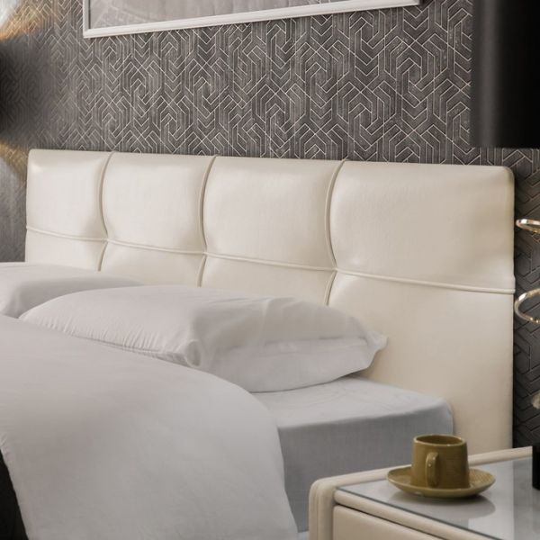 Кровать «Птичье гнездо» без ПМ, 1400х2000, встроенное основание, экокожа, цвет бежевый