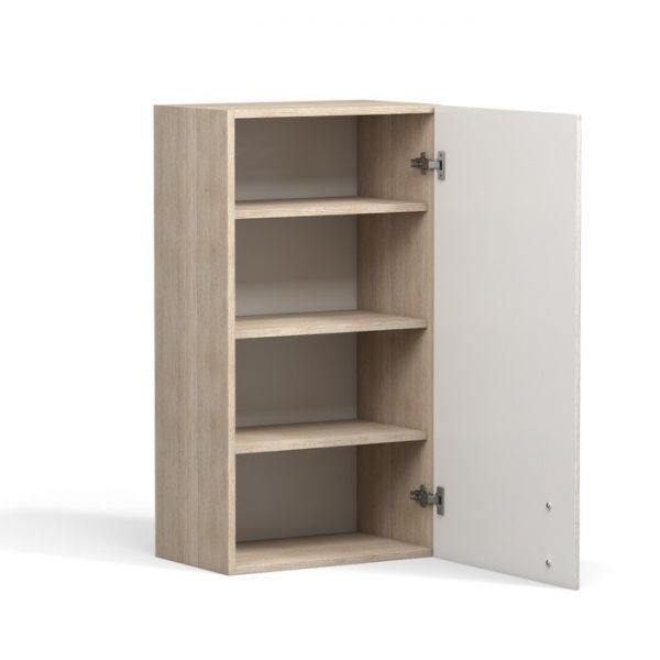 Шкаф навесной Анжелика 500х300х920 Дуб молочный/Ясень