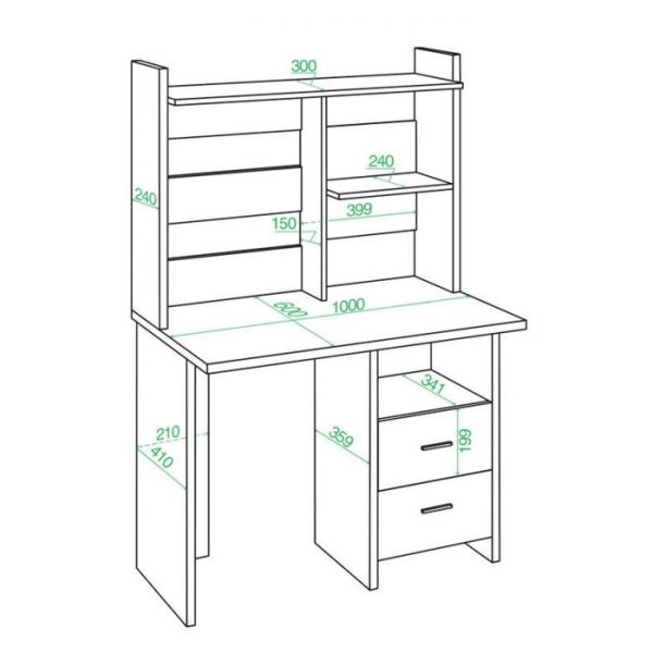 Компьютерный стол, 1000 ? 600 ? 1520 мм, цвет карамель