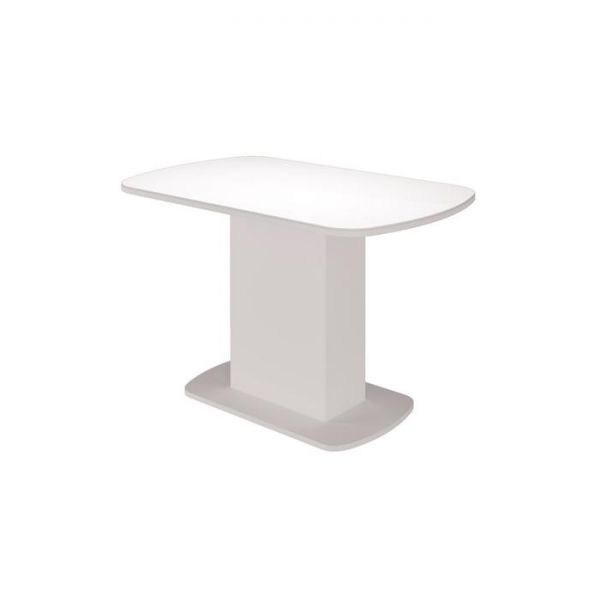 Стол "Соренто" 1103х703х755 стекло Белый глянец/ белый