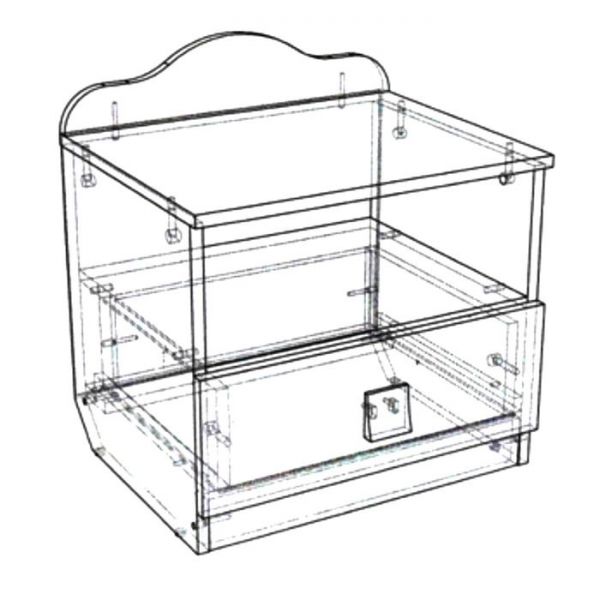 Тумба прикроватная «Принцесса», 500 ? 400 ? 550 мм, цвет дуб сонома