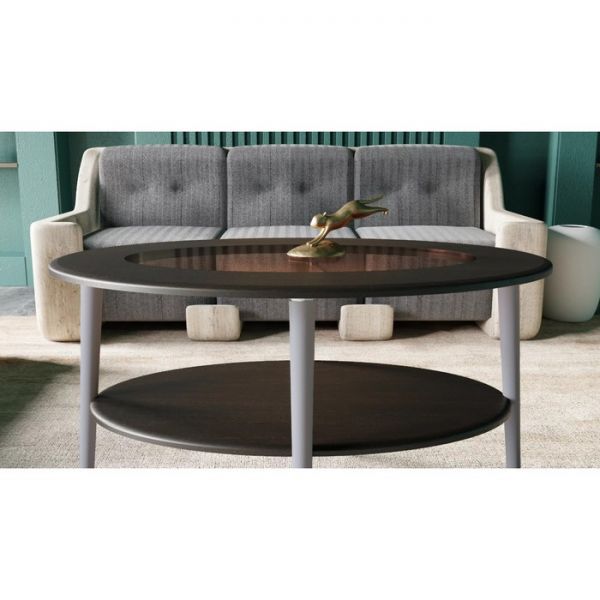 Стол журнальный «Эль», со стеклом сжс-01, 900 ? 600 ? 480 мм, цвет дуб сонома