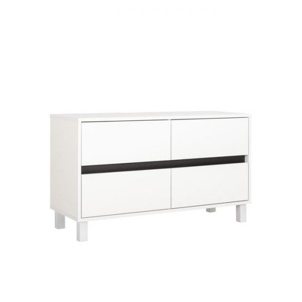 Тумба ТВ Квадро 13.277, 1000х368х540, Белый премиум