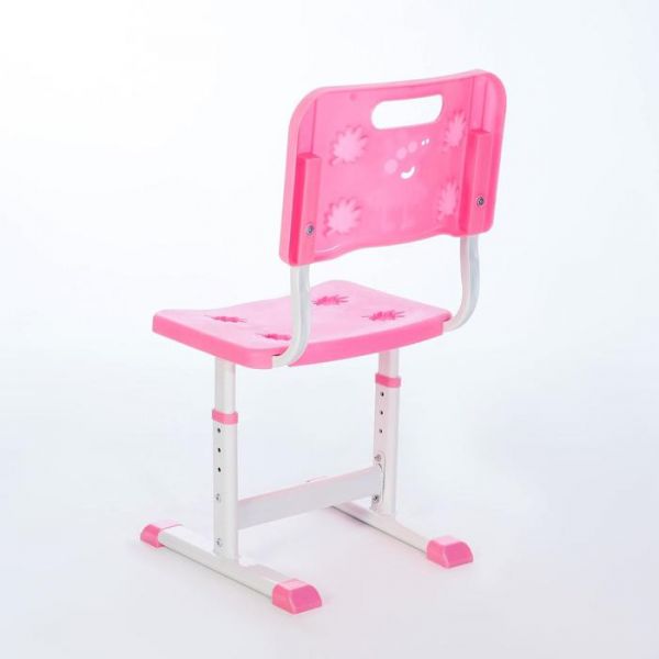 Растущая парта со стулом S01, розовая, ростовая группа №3-4