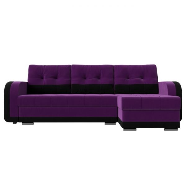 Угловой диван «Марсель», механизм еврокнижка, микровельвет, цвет бежевый / зелёный