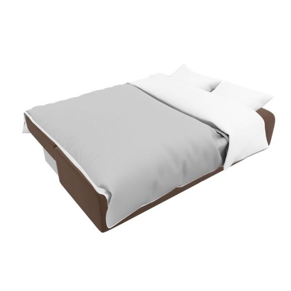 Прямой диван «Лондон», механизм еврокнижка, рогожка, цвет коричневый