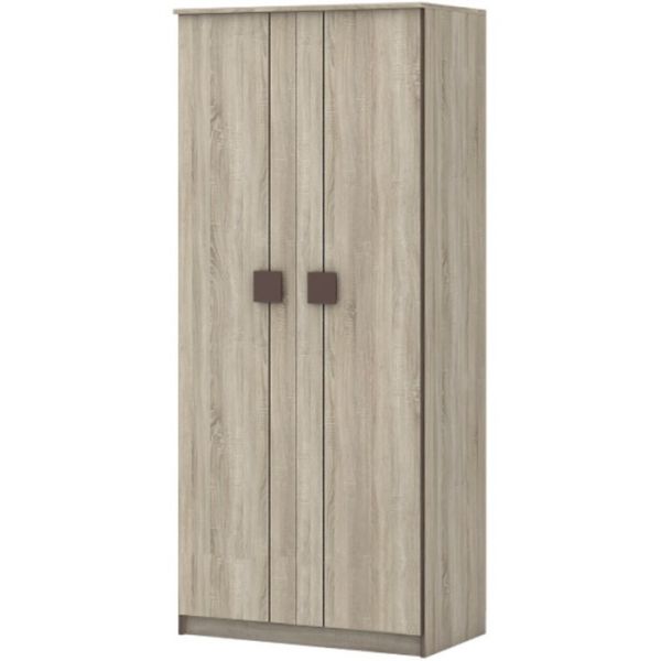 Шкаф «Диско» для платья, 2-х дверный, 902 ? 515 ? 2072 мм, цвет дуб сонома / шоколад