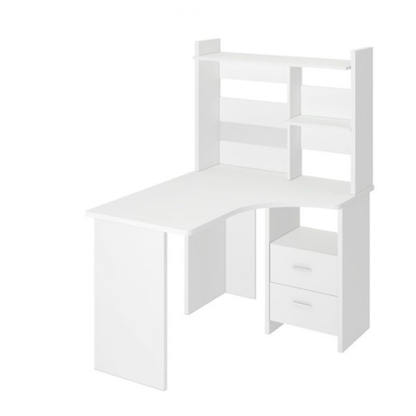 Компьютерный стол, 1000 ? 1200 ? 1520 мм, правый угол, цвет нельсон/белый