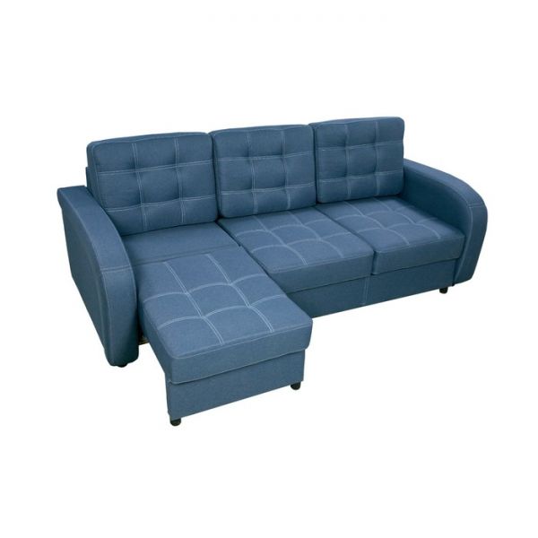 Диван-трансформер с раскладной оттоманкой «Сэл», обивка «венус шоколад»