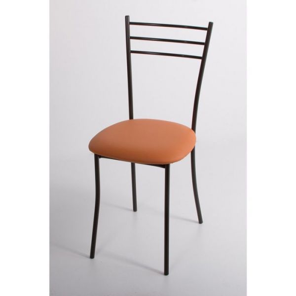 Стул на металлокаркасе Хлоя СТ коричневый/оранжевый
