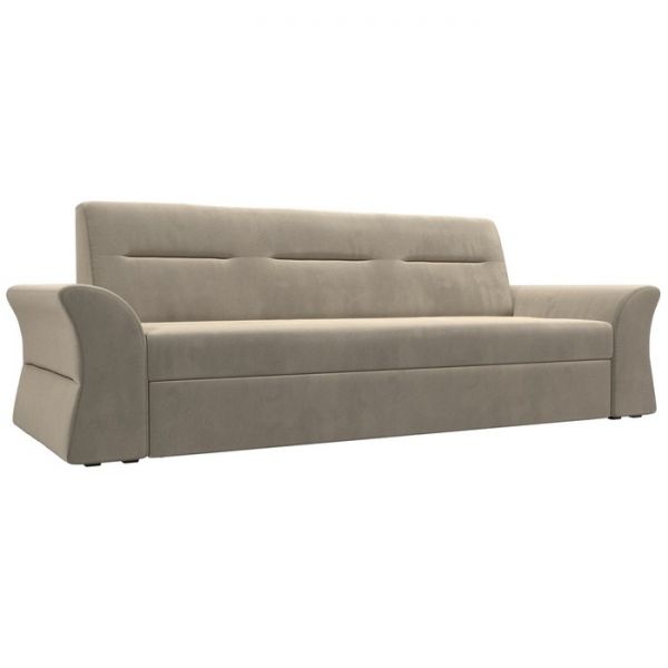 Прямой диван «Клайд», механизм дельфин, микровельвет, цвет бежевый