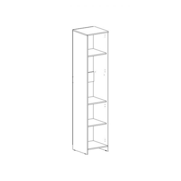 Шкаф 1-дверный Скаут Дуб Бонифаций/Софт тач фуксия