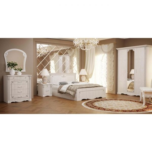 Комод «Ольга 1Н», 860 ? 525 ? 940 мм, цвет белый экспо / ясень анкор светлый