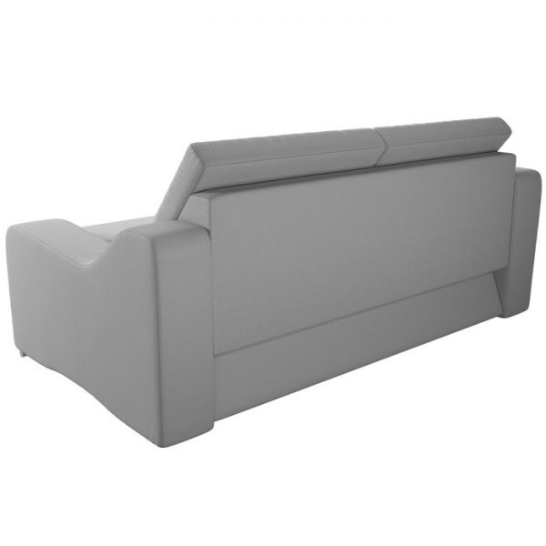 Прямой диван «Медиус», механизм выкатной, экокожа, цвет белый