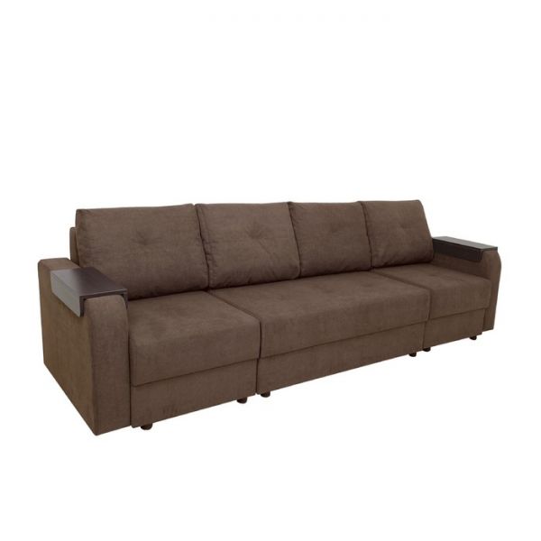 Диван-трансформер «Леон 1», механизм еврокнижка, ППУ, цвет коричневый