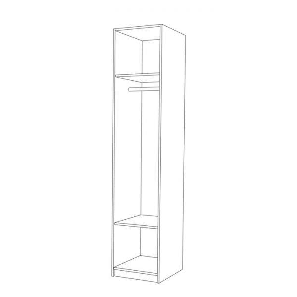 Шкаф для одежды Гравити 10.76, 448х503х2103, Гикори Рокфорд натуральный
