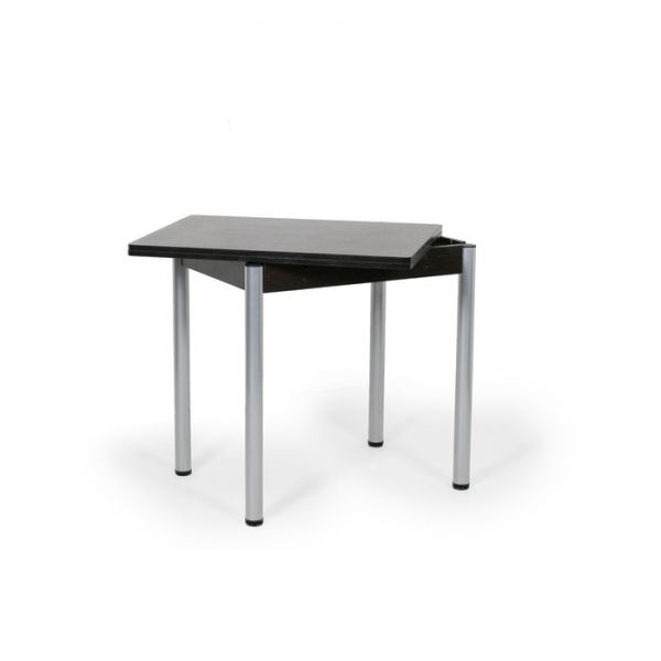 Стол Ирис поворотно-раскладной (ножки окрас Серебро), 1200x600x750, Венге