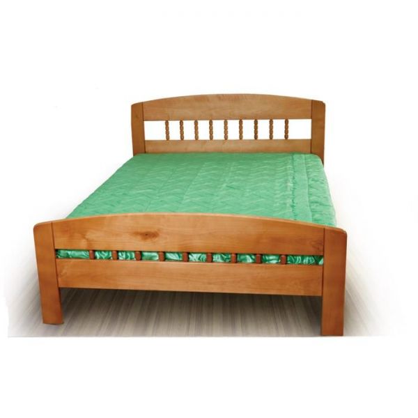 Кровать «Тора», 800 ? 1900, 2 высокие спинки, массив сосны, цвет бук