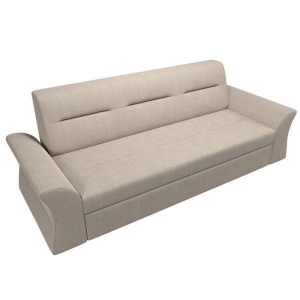 Прямой диван «Клайд», механизм дельфин, рогожка, цвет бежевый