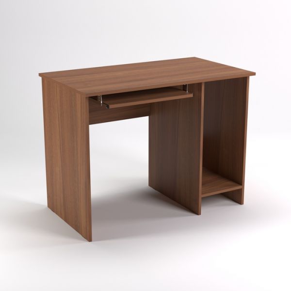 Стол компьютерный нишей СК11.6, 1100х600х750 мм, белый шагр