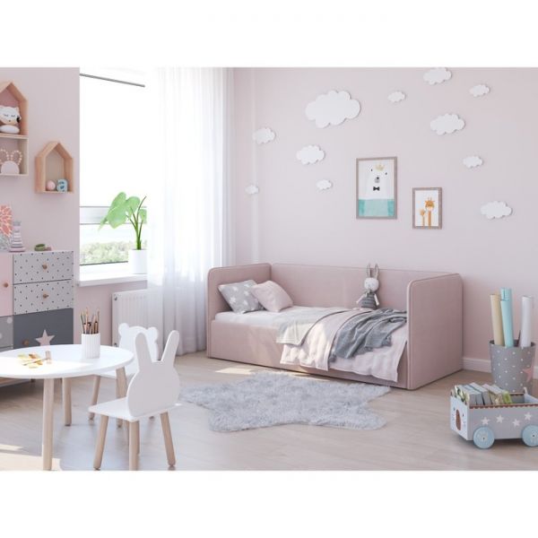 Кровать-диван Leonardo, боковина большая, 160х70 см, цвет бежевый