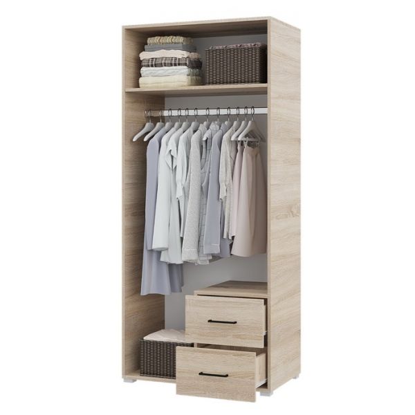 Шкаф Victor, 2 створчатый, с ящиками, цвет белый