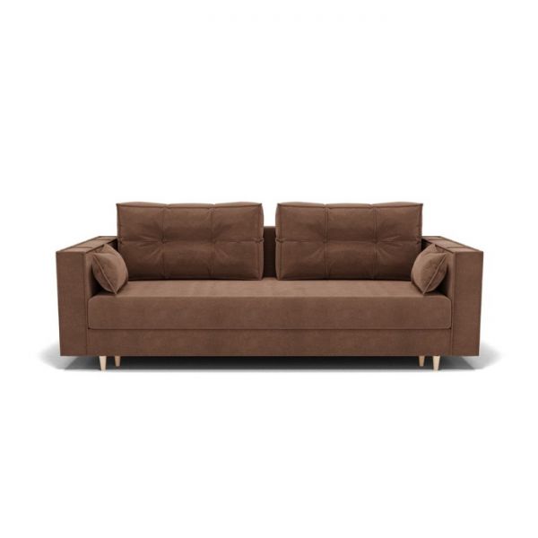 Прямой диван «Консул», механизм еврокнижка, ППУ, велюр, цвет глория 112