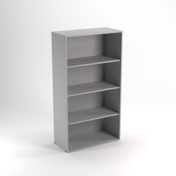 Шкаф стеллаж средний НШ-18, 760 ? 380 ? 1520 мм, белый шагр