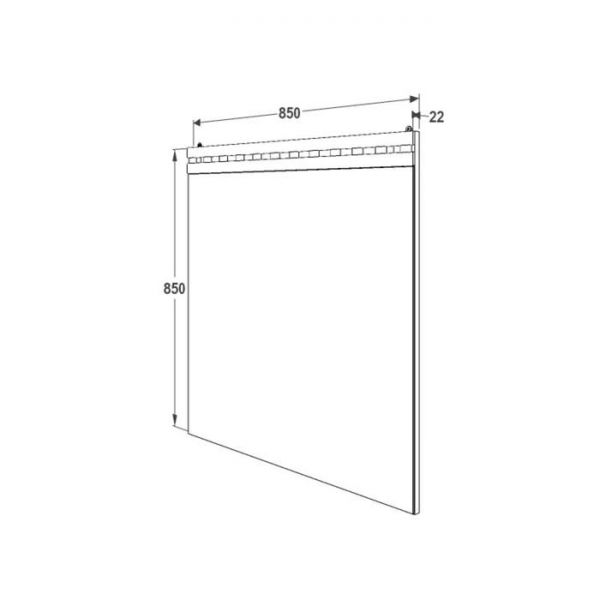 Зеркало «Ольга 13», 850 ? 22 ? 850 мм, цвет ясень анкор тёмный / ясень анкор светлый